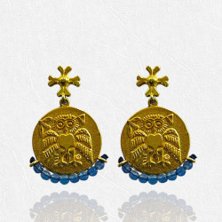 Earrings Athens Decadrachm Sterling Silver 925